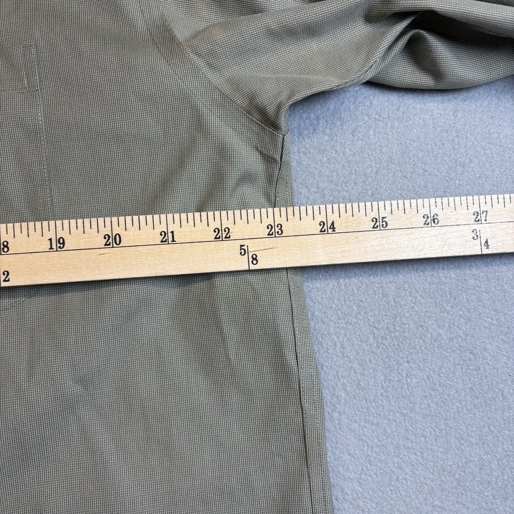 Jos A Bank Traveler Dress Shirt Mens 15.5 33 Green 100% Cotton Button Front - Picture 3 of 8
